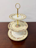 Noritake Aberdale Rosenthal Floranda Vintage 3 Tier China Tray