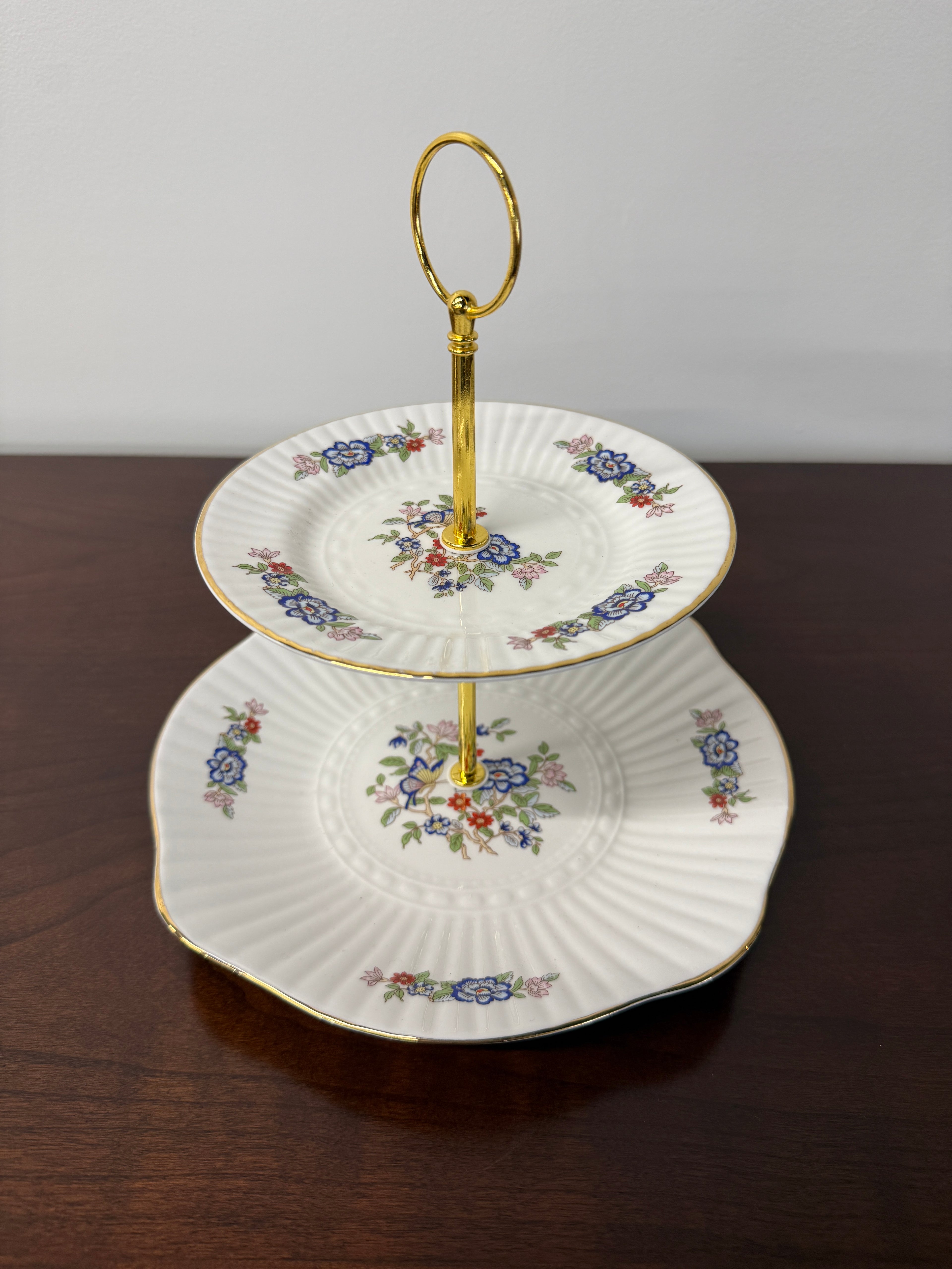 Harmony by Royal Tara Fine Bone China 2 Tier Tray