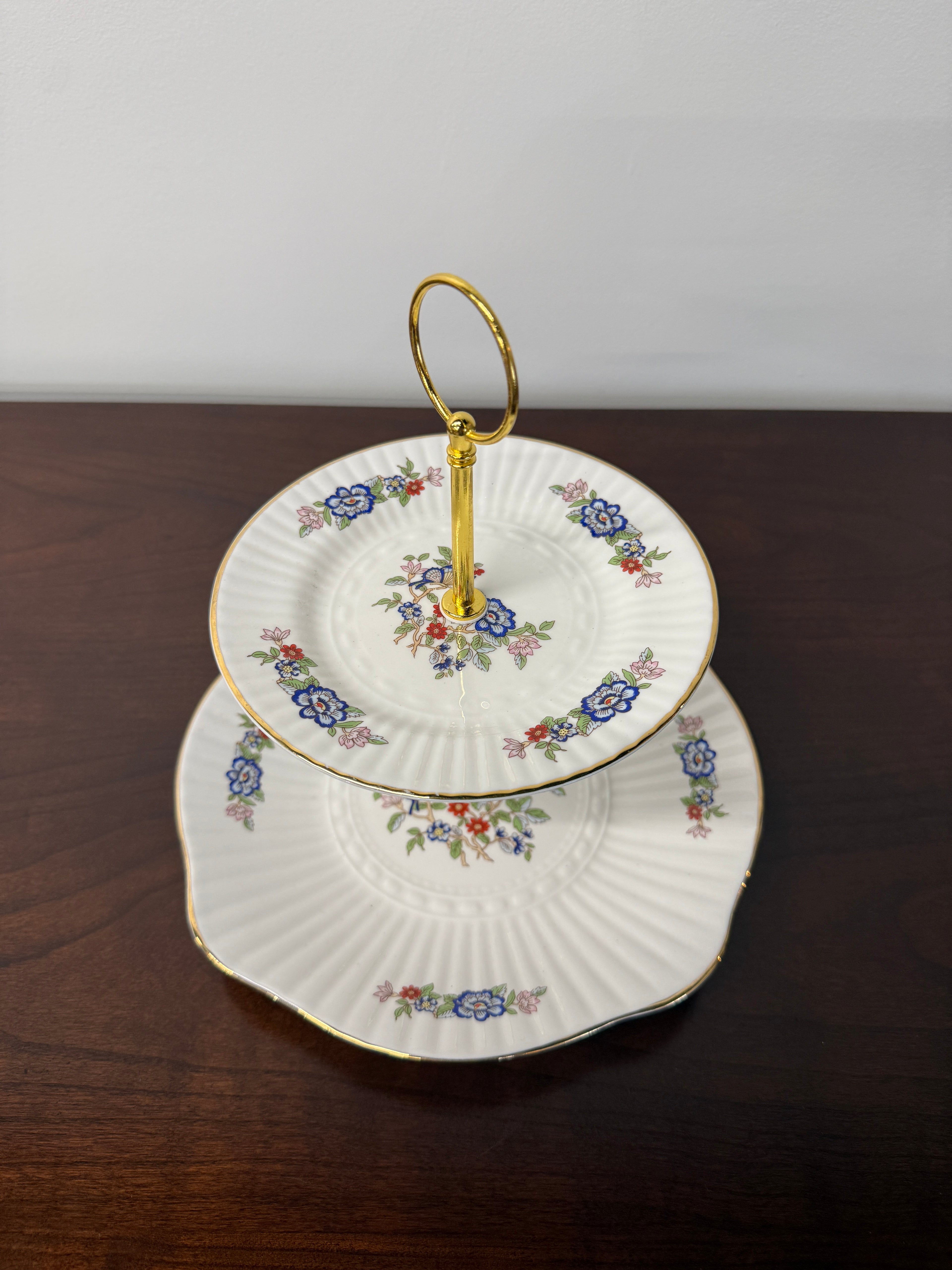 Harmony by Royal Tara Fine Bone China 2 Tier Tray