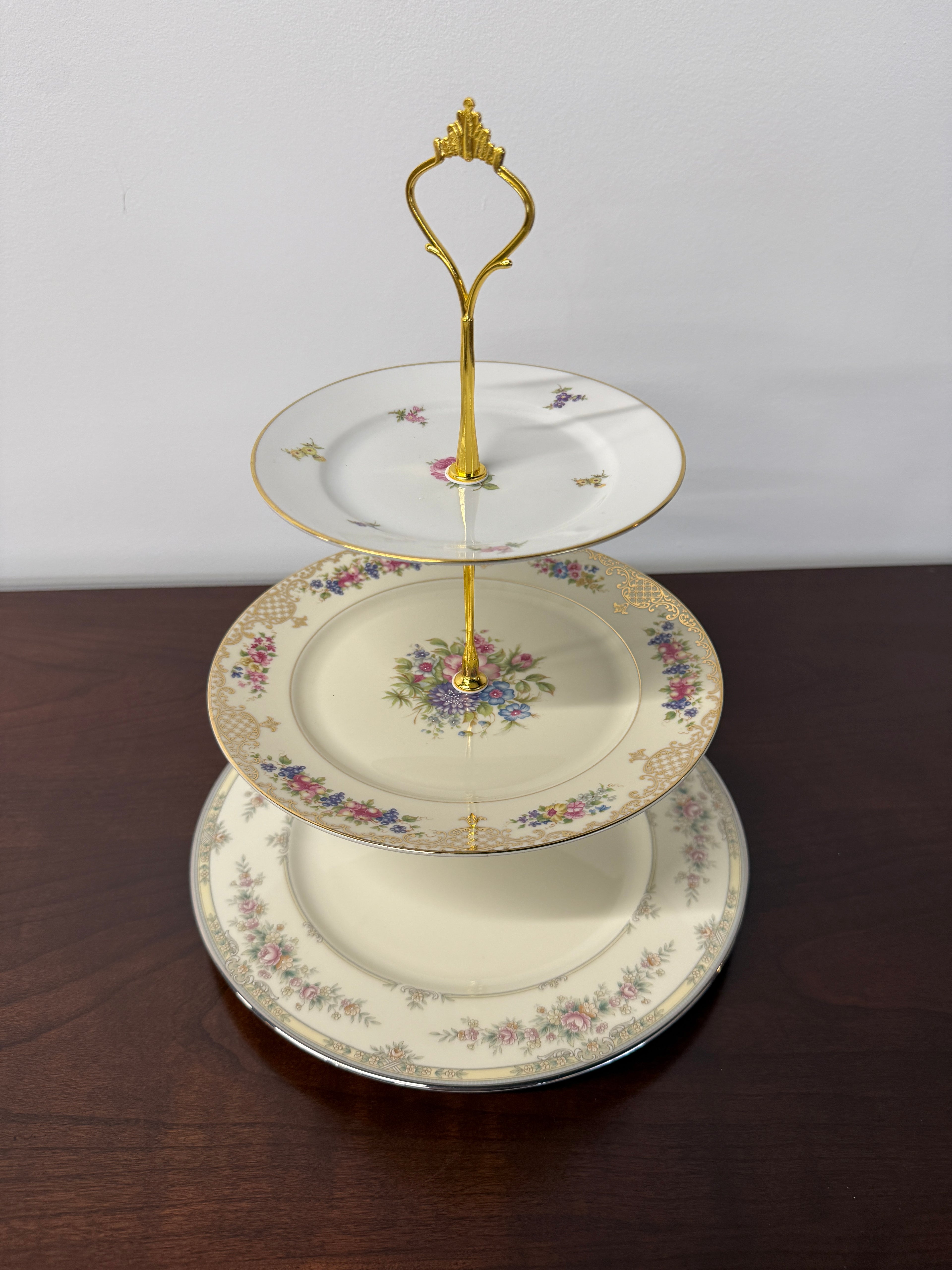 Noritake Shenandoah - Rosenthal Floranda - Rosenthal Rose Pattern 3 Tier Tray China