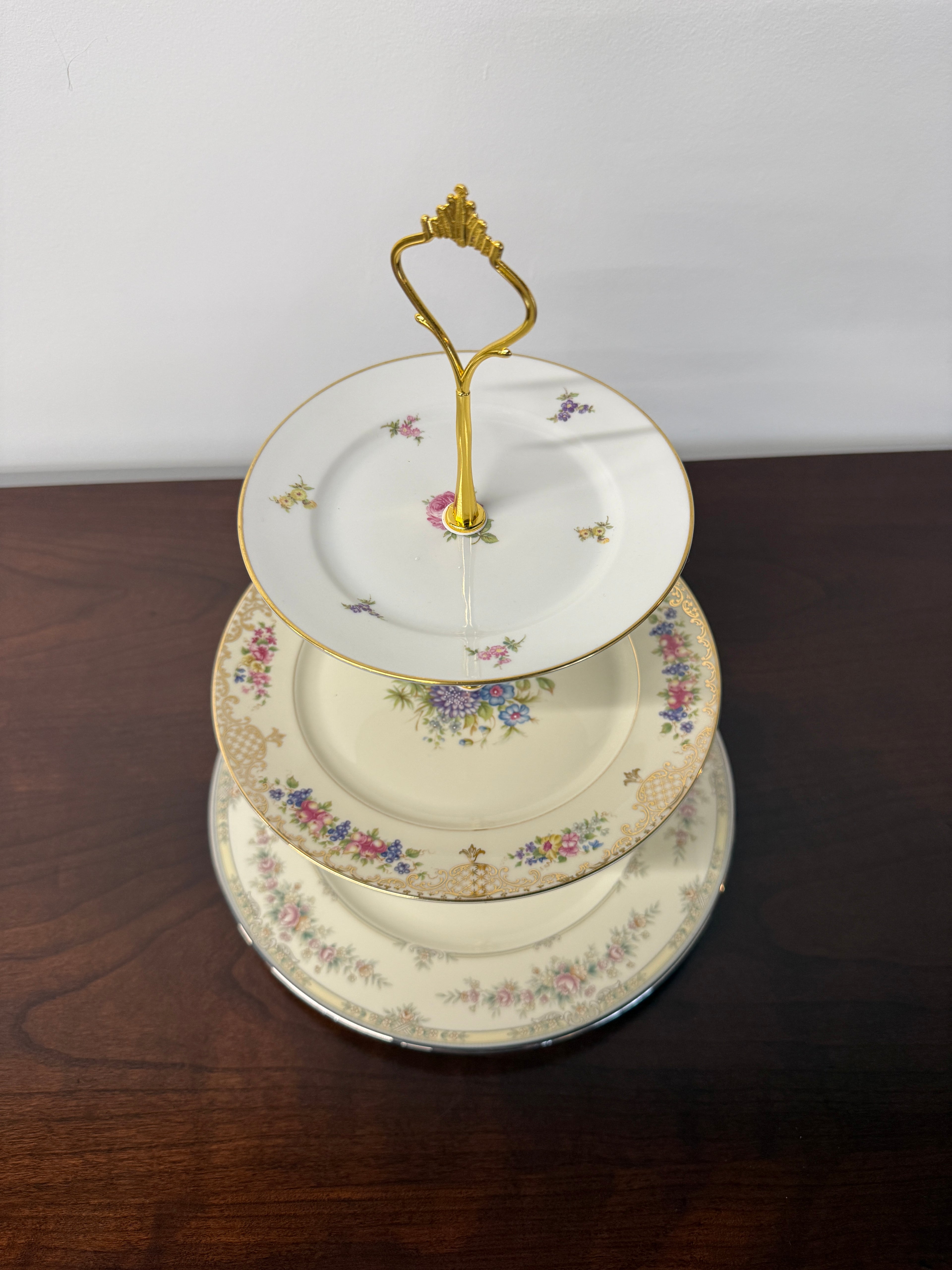 Noritake Shenandoah - Rosenthal Floranda - Rosenthal Rose Pattern 3 Tier Tray China
